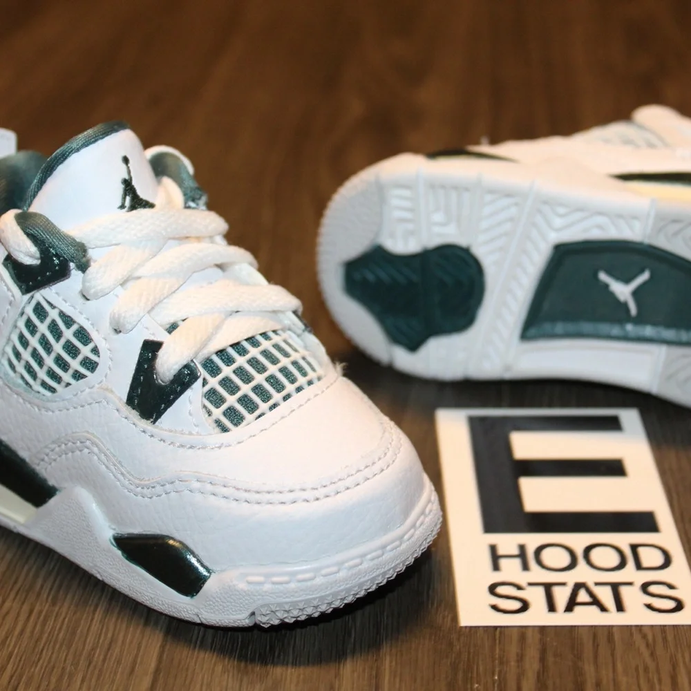 Air Jordan 4 Retro Oxidized Green Infant Size 3c Sneakers